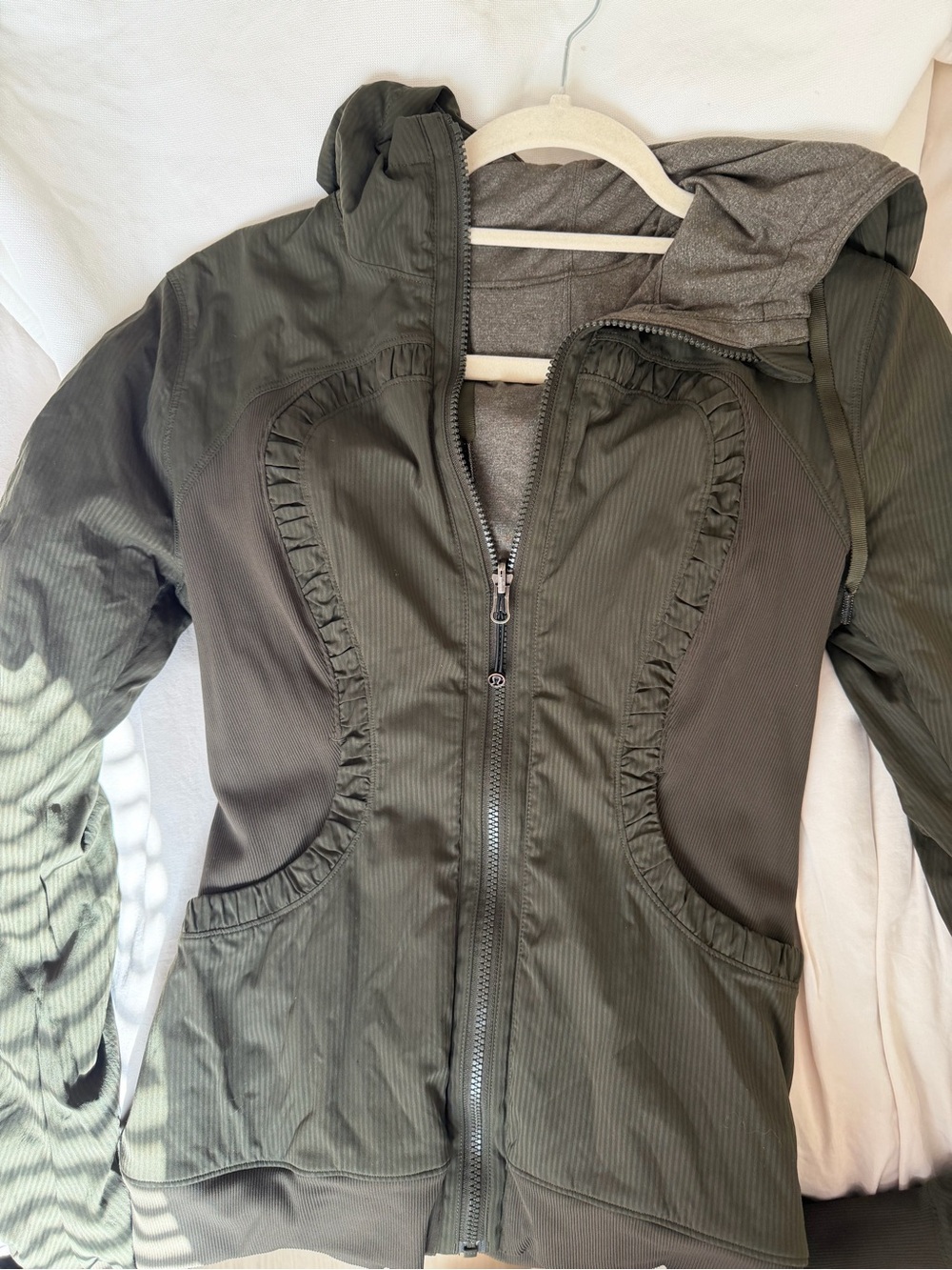 LuLuLemon Women’s Olive Green Hooded Reversible Jacket